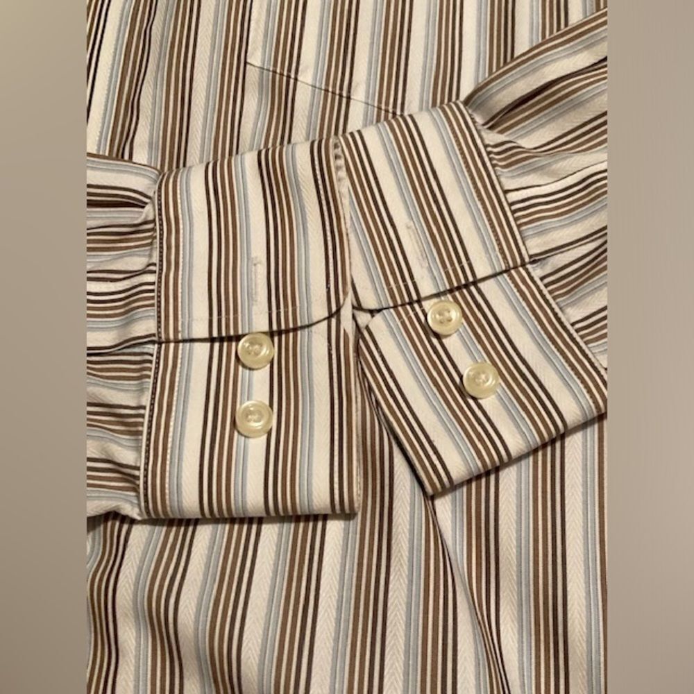 Eddie Bauer Men’s Striped Button Down Shirt Long Sleeve Size XL Retro - Picture 5 of 13